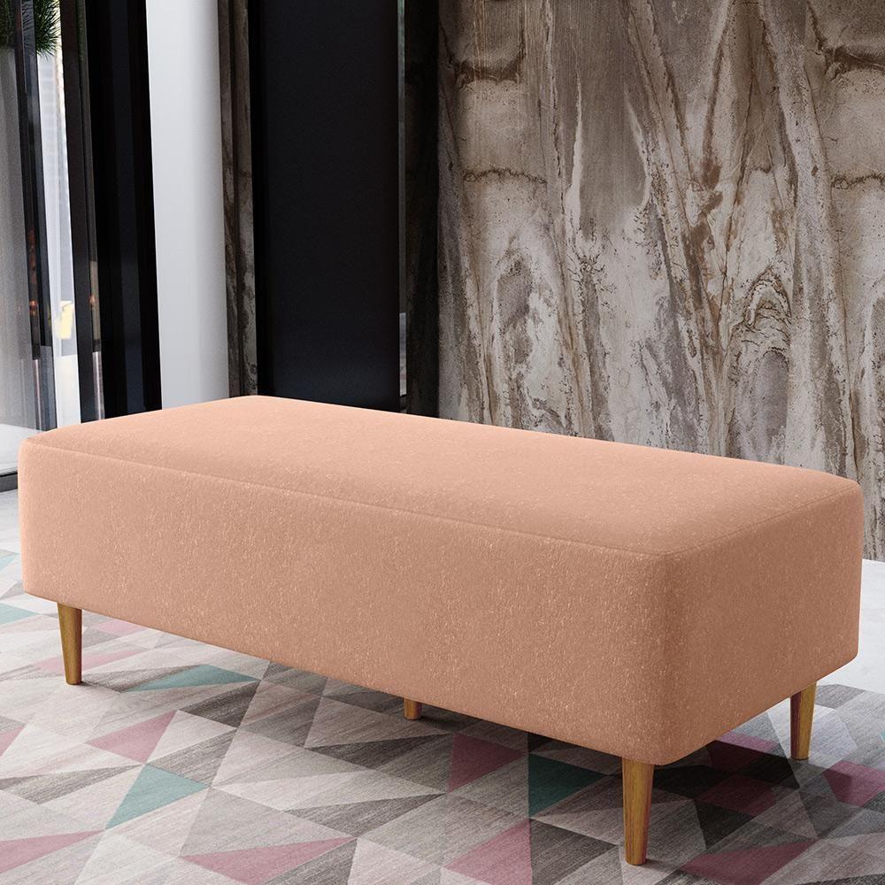 Kit 02 Puffs Bali W01 Pés Palito 120x50 Cm Linho Rosê - 8