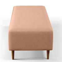 Kit 02 Puffs Bali W01 Pés Palito 120x50 Cm Linho Rosê