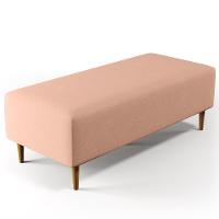 Kit 02 Puffs Bali W01 Pés Palito 120x50 Cm Linho Rosê - 19