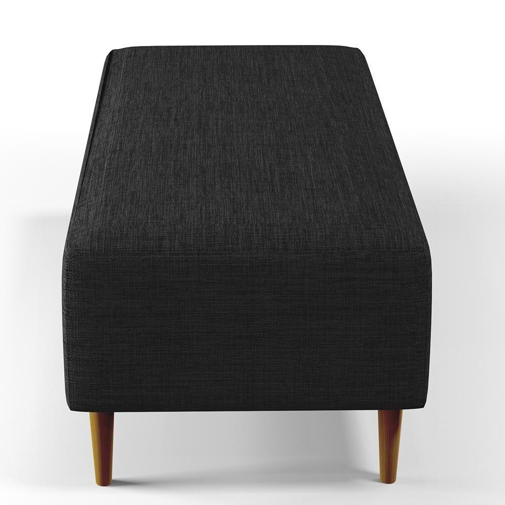 Kit 02 Puffs Bali W01 Pés Palito 120x50 Cm Linho Chumbo - 2