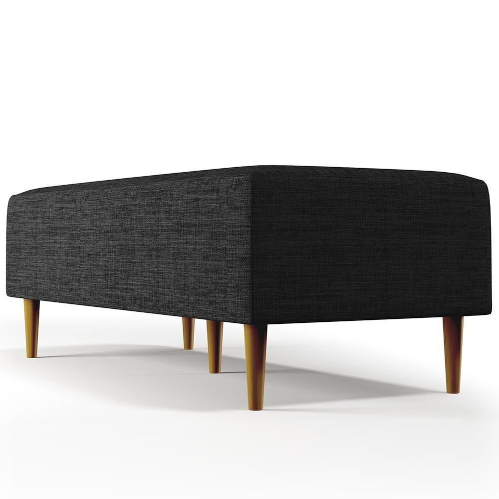 Kit 02 Puffs Bali W01 Pés Palito 120x50 Cm Linho Chumbo - 3