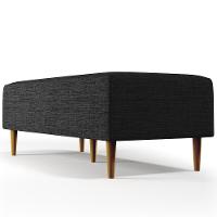 Kit 02 Puffs Bali W01 Pés Palito 120x50 Cm Linho Chumbo - 3