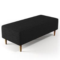 Kit 02 Puffs Bali W01 Pés Palito 120x50 Cm Linho Chumbo - 7