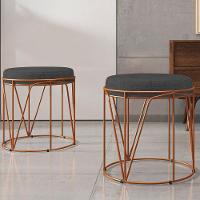 Kit 02 Puffs Aramado Bronze Zaya L02 Linho Chumbo - 4