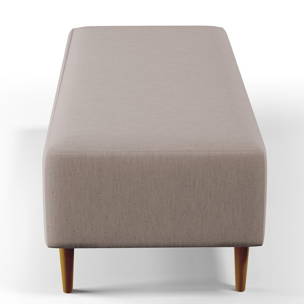 Kit 02 Puffs Bali W01 Pés Palito 120x50 Cm Linho Bege - 2