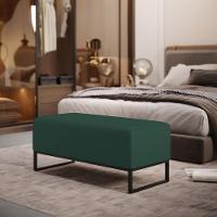 Kit 02 Puffs Cléo W01 Base Ferro 90 Cm Suede Verde Musgo - 8