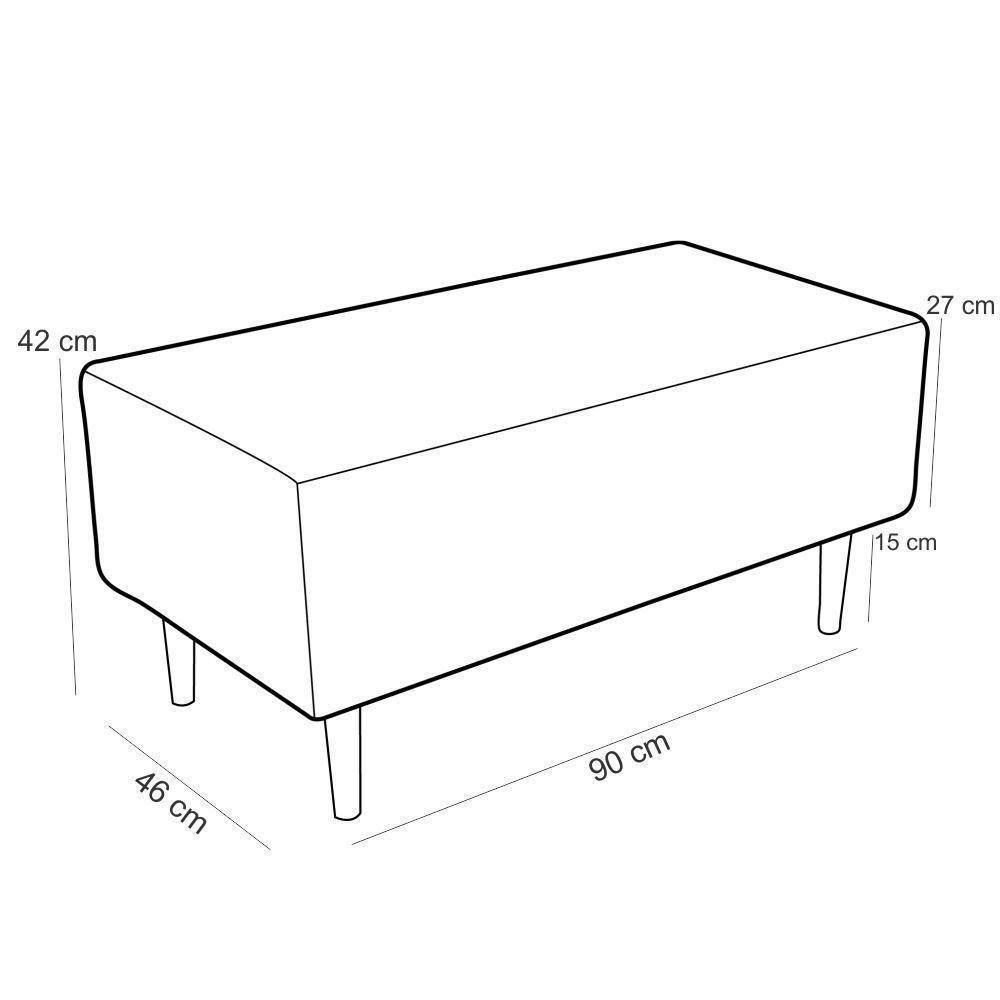 Kit 02 Puffs Cléo W01 Pés Palito 90 Cm Pied Poule - 5