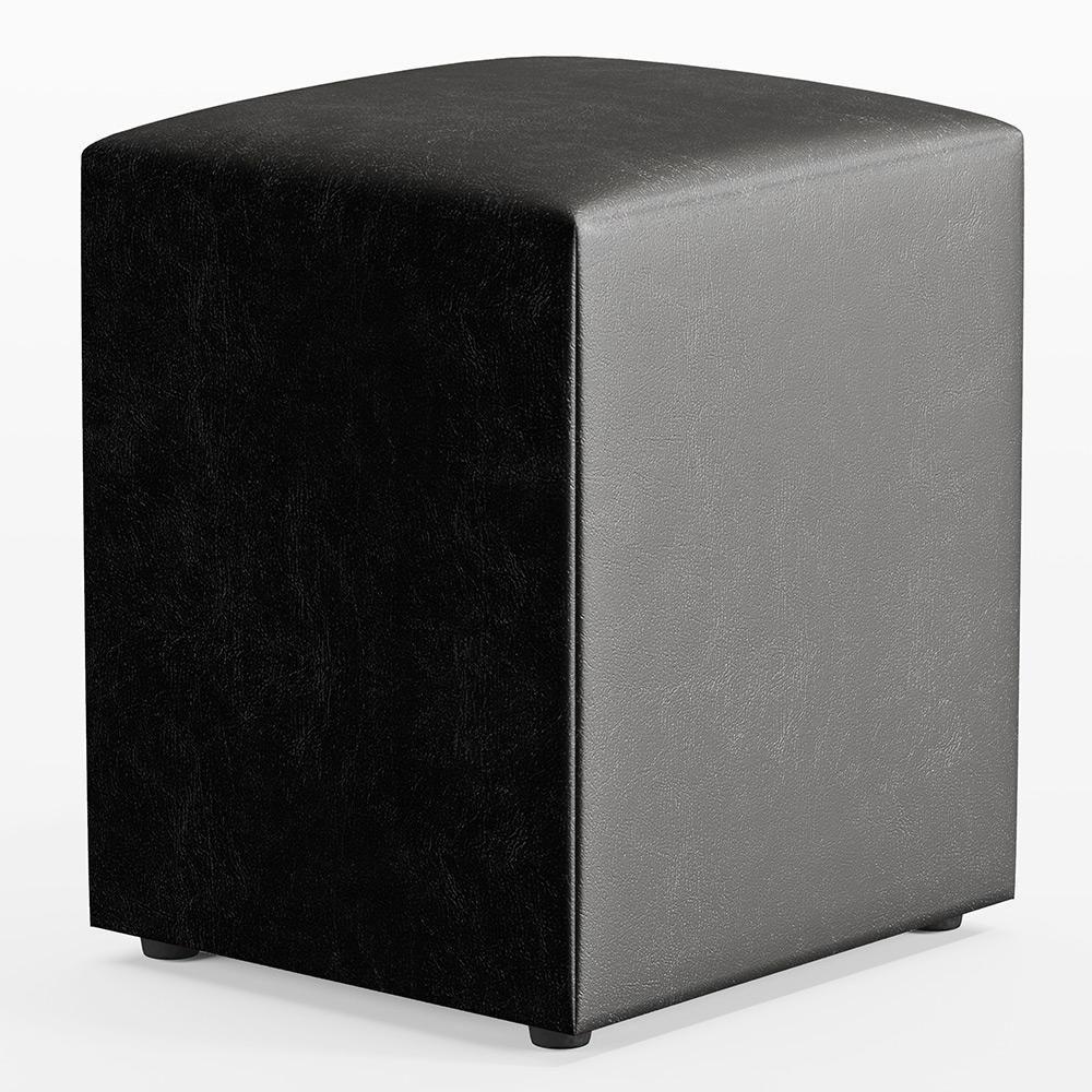 Kit 02 Puffs Quadrado L02 Couríssimo Preto - 3