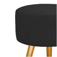 Kit 2 Puff Suede Preto/Black Para Sala, Quarto E Bancada - 5