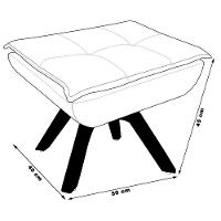 Kit 2 Puff'S Decorativos Base Giratória Em Madeira Charger Suede Rosa G19 - Gran Belo - 7