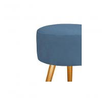 Puf Puff Para Sala E Hall De Entrada Combo 1Cinza E 1 Azul Marinho - 3