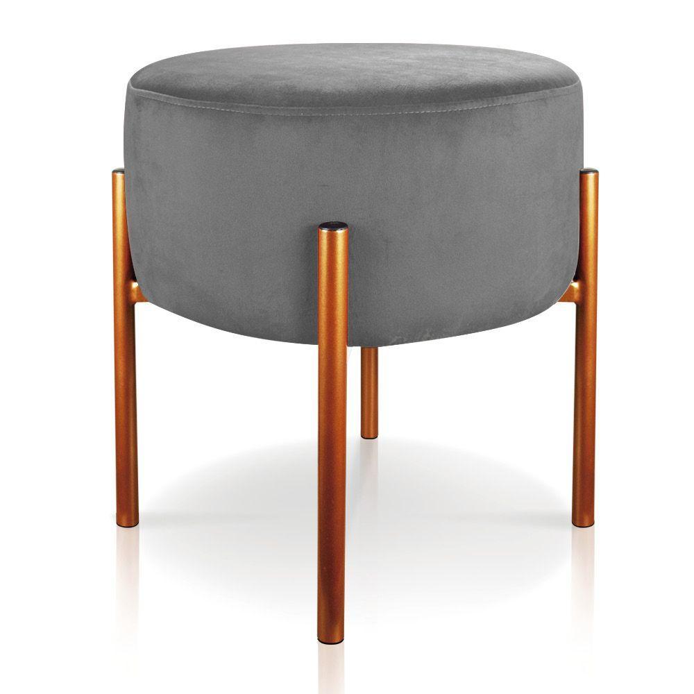 Puff Iron Suede Base Cobre Palito Grafite - 1