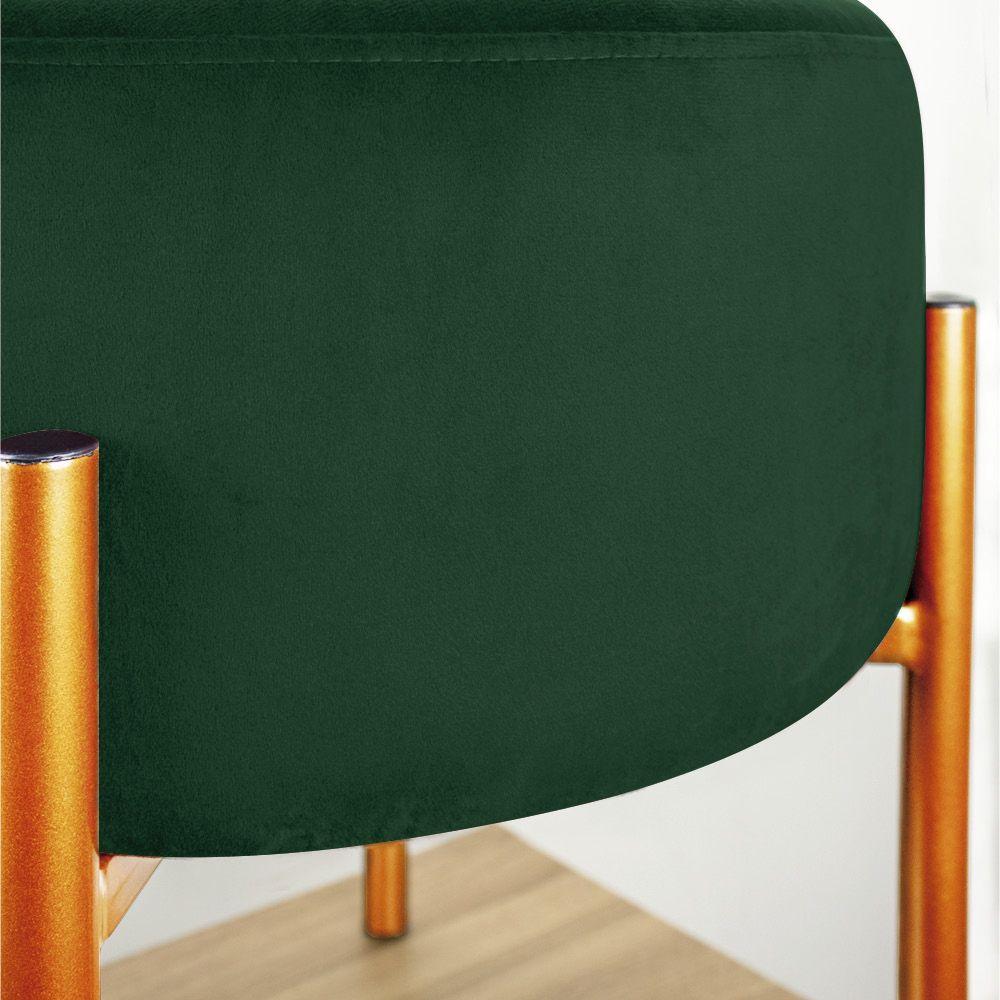 Puff Iron Suede Base Cobre Palito Verde - 4