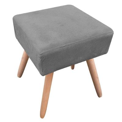 Puff Ibiza Quadrado Suede Grafite Natural