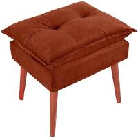 Puff Puf Opall Pes Palito 55X40Cm Suede Terra Cota Mpassos Terra Cota