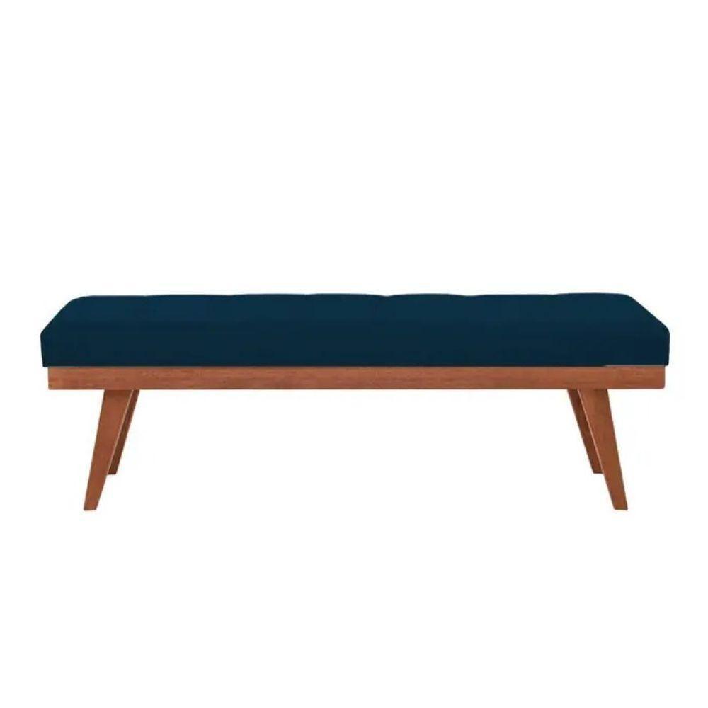 Puff Recamier Valentin Veludo Azul - 1