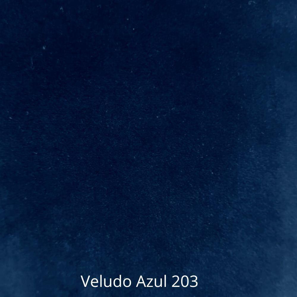 Puff Recamier Valentin Veludo Azul - 2