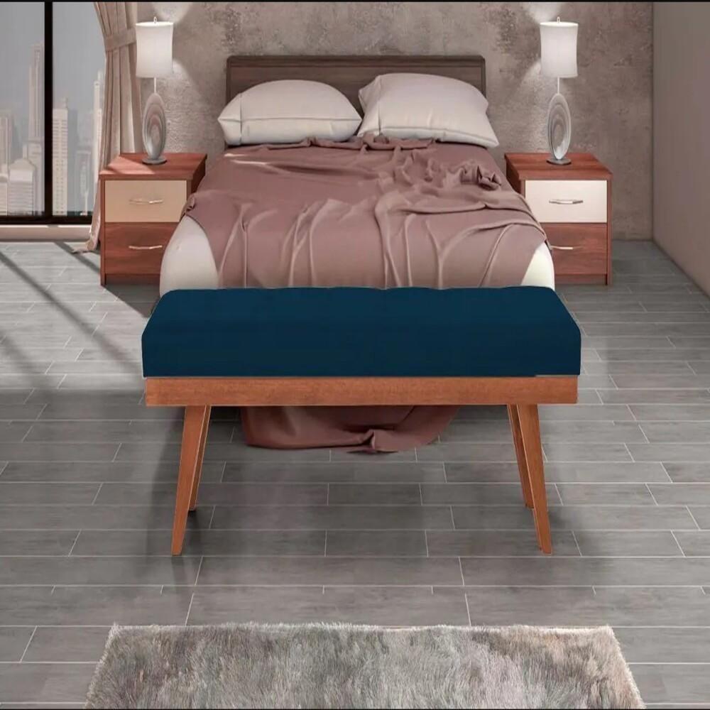 Puff Recamier Valentin Veludo Azul - 6