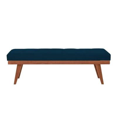 Puff Recamier Valentin Veludo Azul