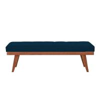 Puff Recamier Valentin Veludo Azul - 1