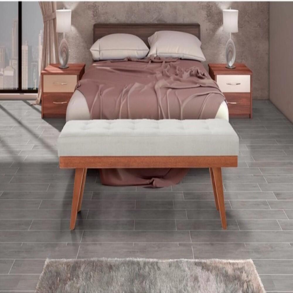 Puff Recamier Valentin Linho Bege - 7