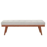 Puff Recamier Valentin Linho Bege - 1