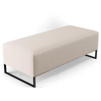 Kit 02 Puffs Bali W01 Base Ferro 120x50 Cm Linho Cru - 7