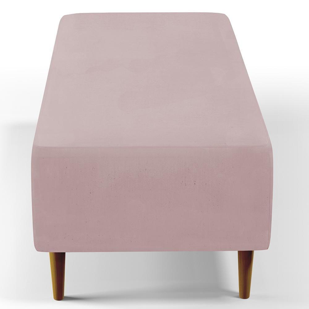 Kit 02 Puffs Bali W01 Pés Palito 120x50 Cm Suede Rosê - 2