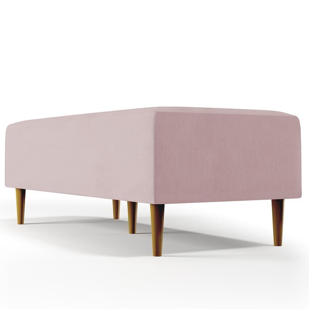 Kit 02 Puffs Bali W01 Pés Palito 120x50 Cm Suede Rosê - 4