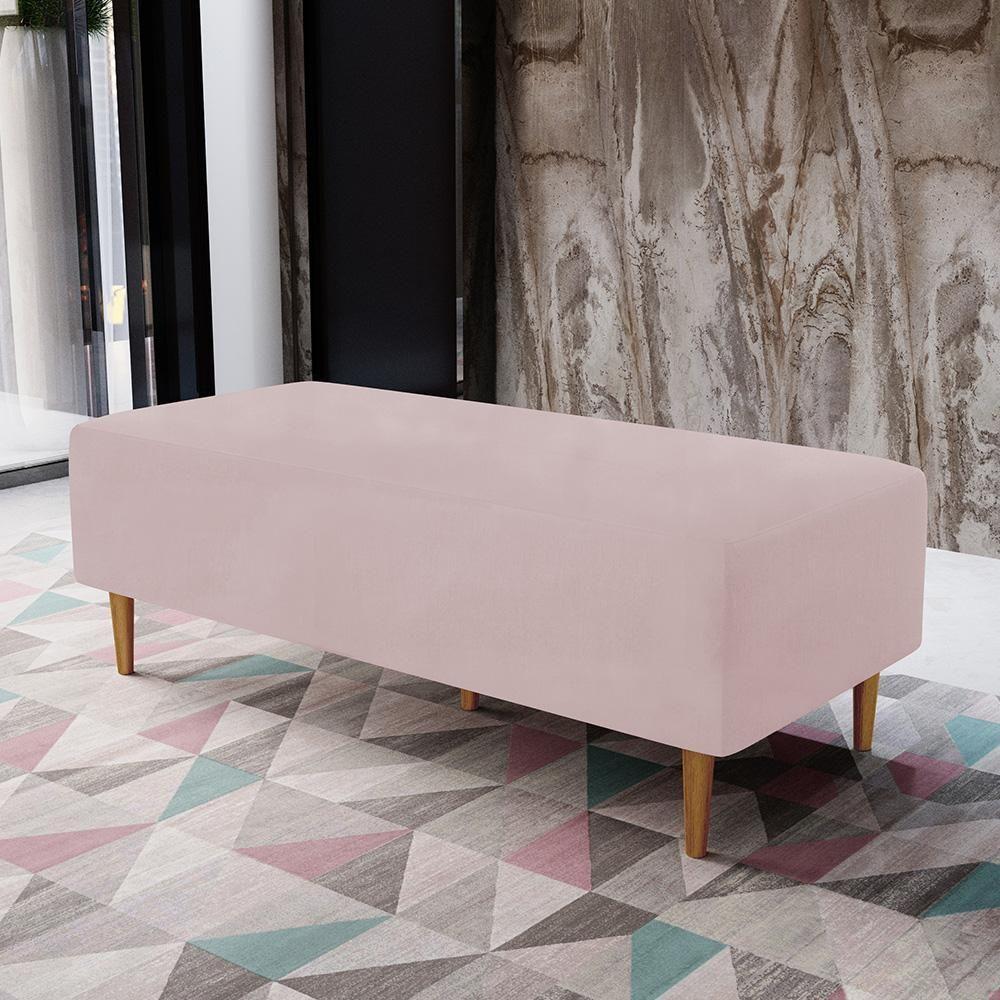 Kit 02 Puffs Bali W01 Pés Palito 120x50 Cm Suede Rosê - 8