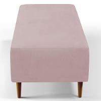 Kit 02 Puffs Bali W01 Pés Palito 120x50 Cm Suede Rosê - 2