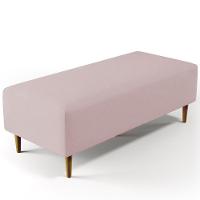 Kit 02 Puffs Bali W01 Pés Palito 120x50 Cm Suede Rosê - 7