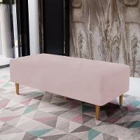 Kit 02 Puffs Bali W01 Pés Palito 120x50 Cm Suede Rosê - 8