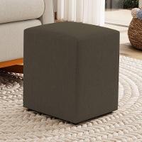 Kit 02 Puffs Decorativos Sala De Estar Quadrado 36x47cm Linho Cacau - Desk Design - 3