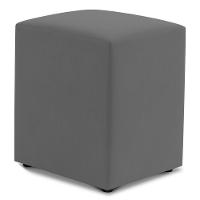 Kit 02 Puffs Decorativos Sala De Estar Quadrado 36x47cm Suede Cinza - Desk Design - 3