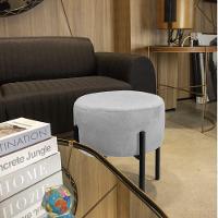 Kit 02 Puffs Iron Suede Cinza Base Palito - 2