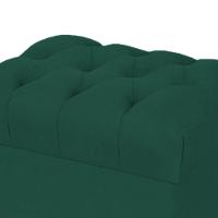 Kit 02 Puffs París Luis Xv Capitone Suede Verde Musgo - 2