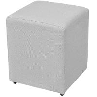 Kit 02 Puffs Quadrado L02 Sala De Estar Linho Cinza - 3