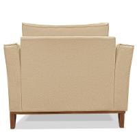 Kit 2 Poltronas Para Vega Linho Pés Castanho Dourado