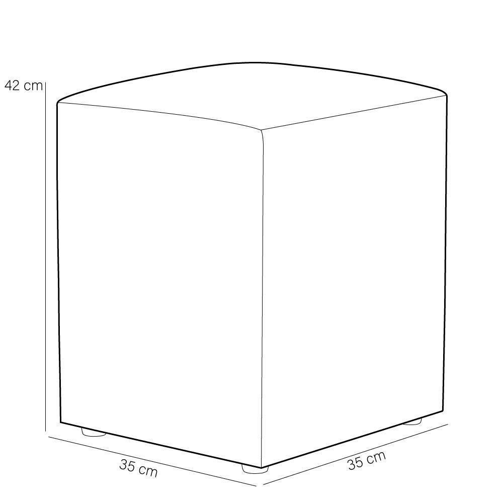 Kit 04 Puffs Quadrado L02 Couríssimo Camel - 2