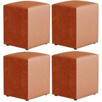 Kit 04 Puffs Quadrado L02 Couríssimo Camel - 1