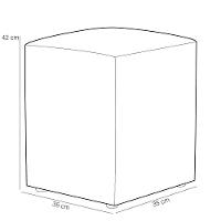 Kit 04 Puffs Quadrado L02 Couríssimo Preto Brilho - 2