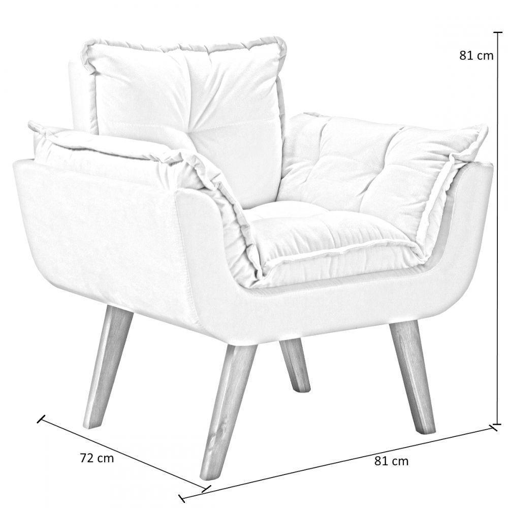 Kit Poltrona Opalla Com Puff Moveis D Salla - 2