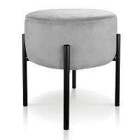 Kit 04 Puffs Iron Suede Cinza Base Palito - 4