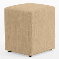 Kit 04 Puffs Quadrado L02 Linho Bege Escuro - 4