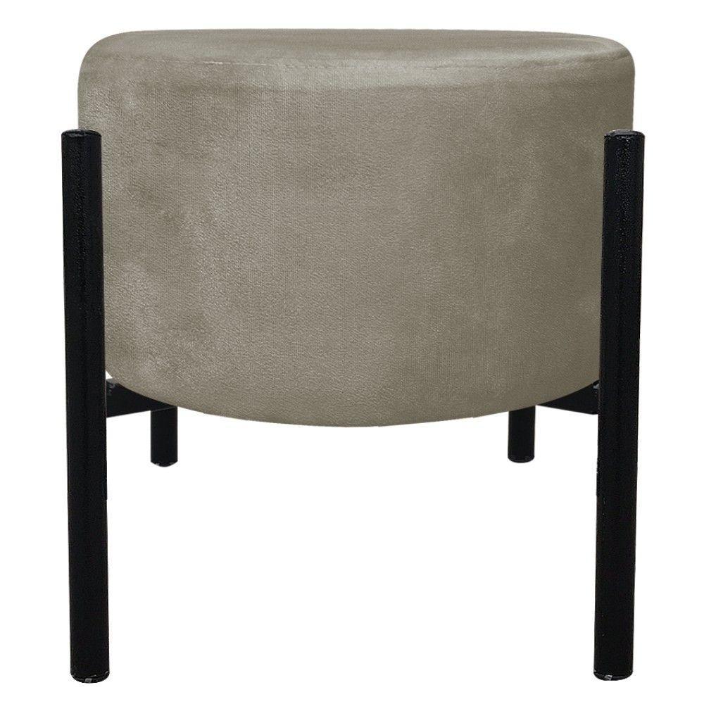 Puff Iron Suede Marrom Rato Base Palito D´rossi - 2