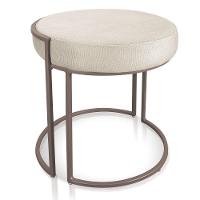 Puff Love Suede Bege Base Industrial Cobre - D´rossi - 1