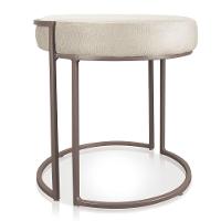 Puff Love Suede Bege Base Industrial Cobre - D´rossi - 2