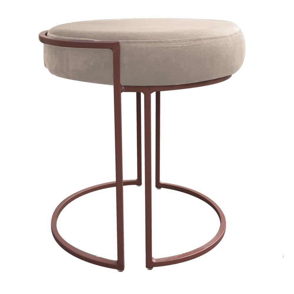 Puff Love Suede Base Cobre D´rossi Bege - 5