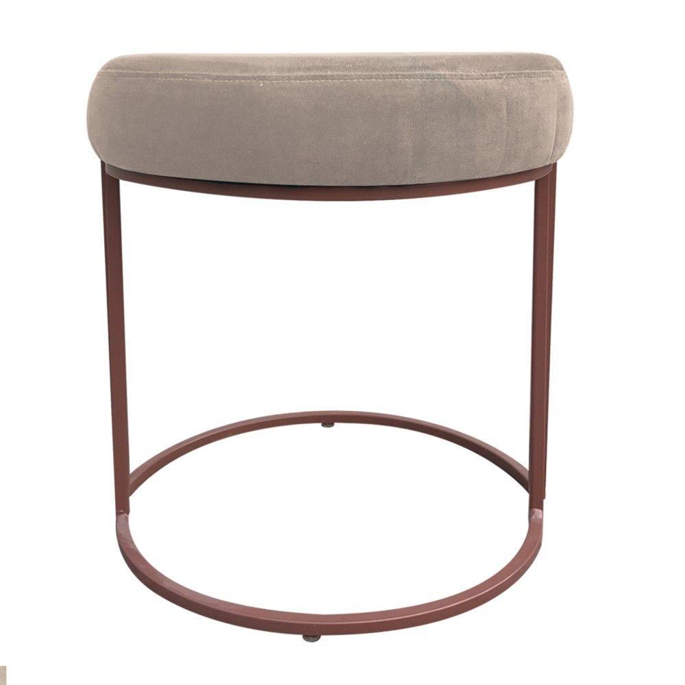Puff Love Suede Base Cobre D´rossi Bege - 6